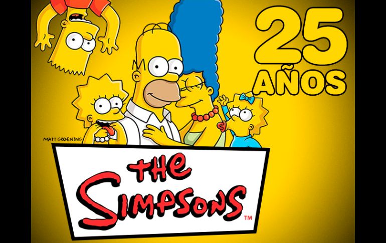 La familia amarilla 'Los Simpson' cumplen 25 años en la pantalla chica con 565 episodios. ESPECIAL /