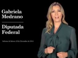 La diputada federal del PVEM presenta su informe de labores de 2014. YOUTUBE / Spots Verde