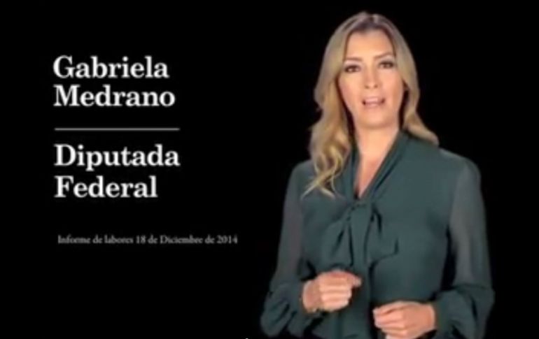 La diputada federal del PVEM presenta su informe de labores de 2014. YOUTUBE / Spots Verde