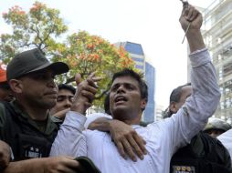 López está detenido desde hace diez meses por haber liderado una manifestación contra el gobierno que desembocó en violencia. AFP / ARCHIVO