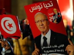 Beyi Caid Essebsi consiguió un millón 731 mil 529 votos. AP / H. Dridi