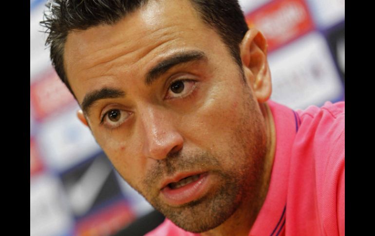 Xavi Hernández se siente feliz por no abandonar a su club. EFE / ARCHIVO