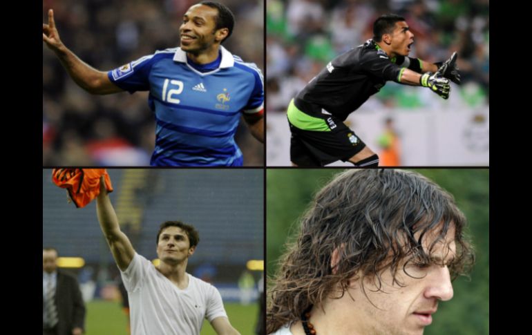 Carles Puyol, Oswaldo Sánchez y Thierry Henry, entre otros jugadores, anunciaron este 2014 su retirada del campo. ESPECIAL /