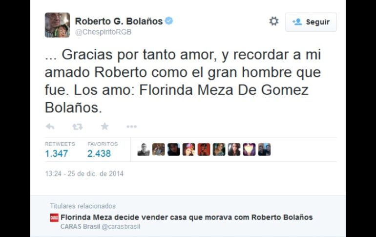 Algunos usuarios de Twitter critican que aprovechó para anunciar que venderá las propiedades del actor en la red. TWITTER / ChespiritoRGB