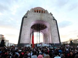 El contingente avanzó por el Paseo de la Reforma hasta su cruce con Bucareli. SUN / J. Cabrera