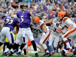 Baltimore toma la ventaja con un pase de 16 yardas para anotación de Joe Flacco a Torrey Smith con 7:33 minutos por jugar. AFP / L. French