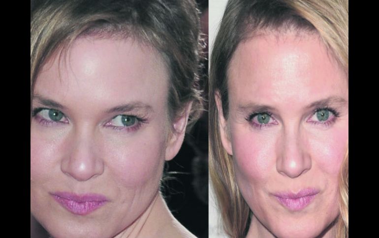 La actriz Renée Zellweger le dio un cambio radical a su bella cara; hasta la fecha niega que se haya hecho cirugías. ESPECIAL / Pinterest Reneé Zellweger