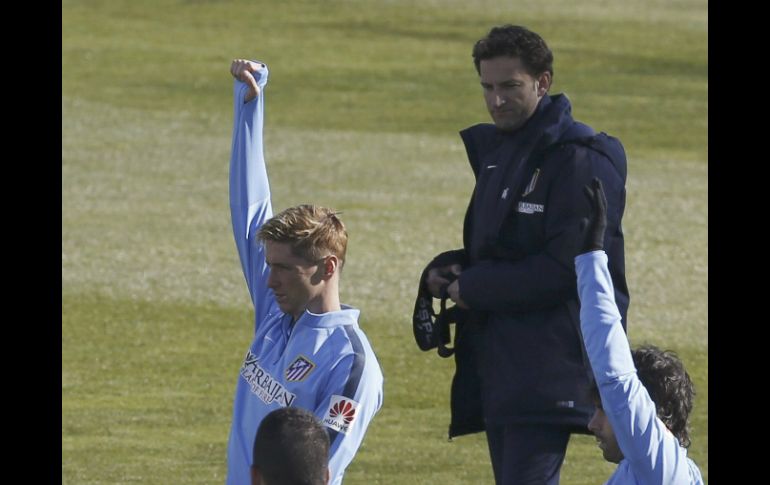 El técnico argentino ve bien al español, ya que ha entrenado de buena manera. EFE / S. Barrenechea