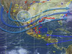 El sistema frontal 23 se extenderá como estacionario sobre el noroeste del territorio mexicano. TWITTER / @conagua_clima