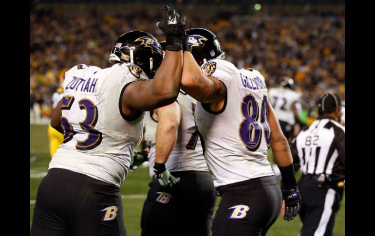 Joe Flacco culminó una serie de seis jugadas y 69 yardas con un pase de touchdown en el tercer cuarto. AFP / G. Shamus