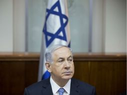 Benjamin Netanyahu. Israel respondió a las acciones diplomáticas palestinas reteniendo 127 MDE de impuestos recaudados por la ANP. AP / O. Bality