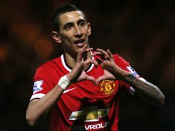 Ángel di María certificó la victoria del equipo dirigido por Louis Van Gaal. AP / A. Graant