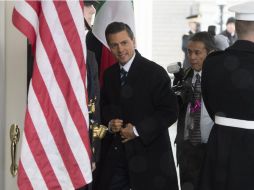 El Presidente de México, Enrique Peña Nieto, llega a la Casa Blanca. EFE / M. Reynolds