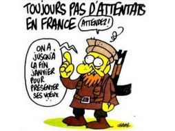 En la caricatura se habla sobre un posible atentado en Francia. ESPECIAL /