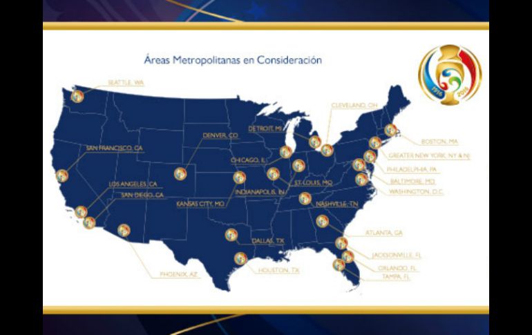 Las áreas metropolitanas deberán presentar su candidatura antes del 16 de marzo del 2015. ESPECIAL / Concacaf