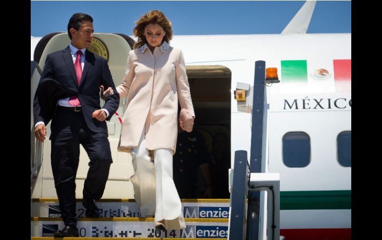 El Presidente Peña Nieto y su esposa Angélica Rivera asistirán a una guardia de honor, con toda la pompa militar. AFP / ARCHIVO