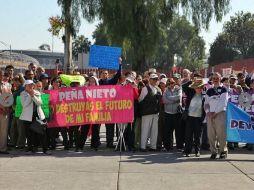 Los inconformes arriban alrededor de las 10:00 horas a la avenida Congreso de la Unión. SUN / L. Godínez