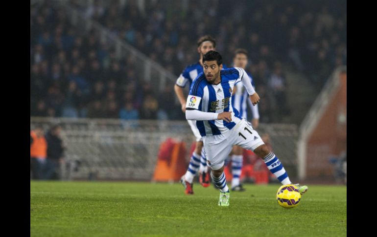 Carlos Vela lleva 55 goles anotados y 35 pases para gol en tres temporadas y media con la Real Sociedad. MEXSPORT / A. Sánchez