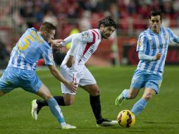 El partido supuso el tercer juego del Málaga en fila sin victoria. AFP / J. Guerrero