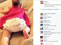 En su vestido se pudo observar el lema 'Lil Diva': 'La Diva'. INSTAGRAM / xtina