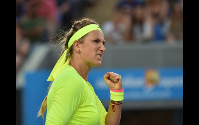 Azarenka tuvo 69 por ciento de efectividad con su primer servicio. AFP / P. Crock