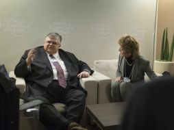 Agustín Carstens asiste al Foro de Davos, donde intervendrá en un debate este viernes. EFE / G. Bally