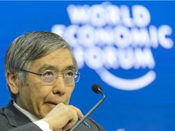 El gobernador del banco de Japón, Haruhiko Kuroda, asegura que la economía estadounidense liderará el crecimiento global. EFE / L. Gillieron