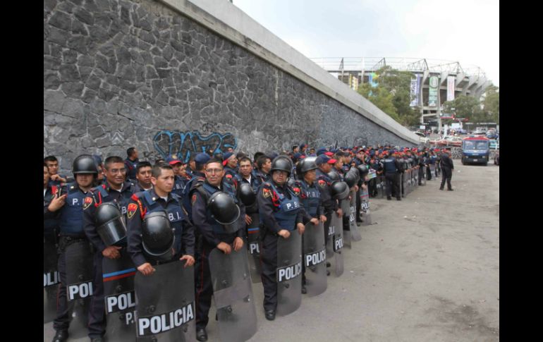 El despliegue policial arrancó desde las 13:00 horas de este día y finalizará hasta que concluyan las actividades. NTX / ARCHIVO