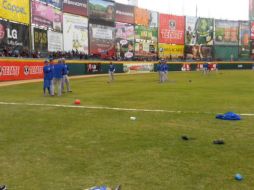 Charros realizó entrenamiento este sábado previo al encuentro ante Tomateros. TWITTER / @charrosbeisbol