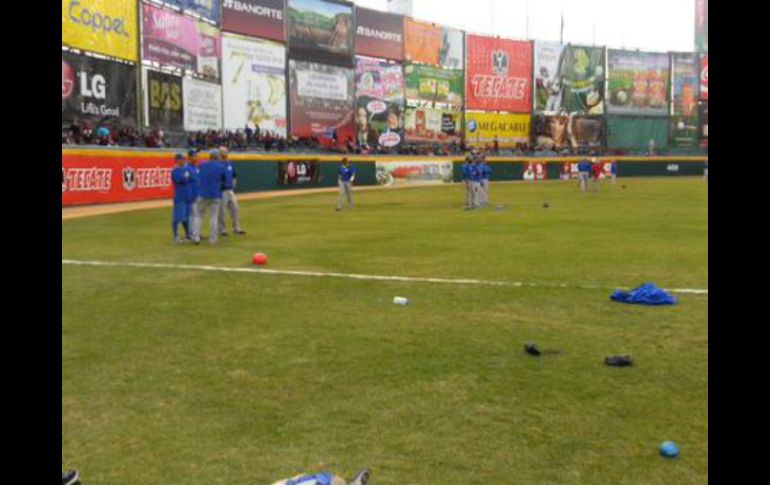 Charros realizó entrenamiento este sábado previo al encuentro ante Tomateros. TWITTER / @charrosbeisbol