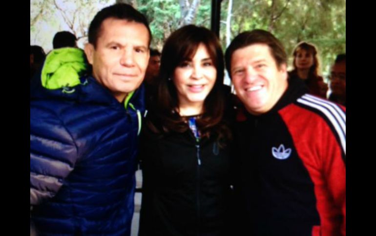 Chávez y Herrera intercambiaron puntos de vista sobre sus respectivas carreras. TWITTER / @Jcchavez115