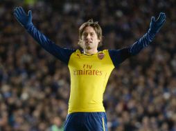 Tomas Rosicky marcó el tercer tanto al minuto 59. AFP / G. Kirk