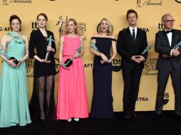 El reparto de 'Birdman' mantiene su premio al mejor elenco. AFP / M. Ralston