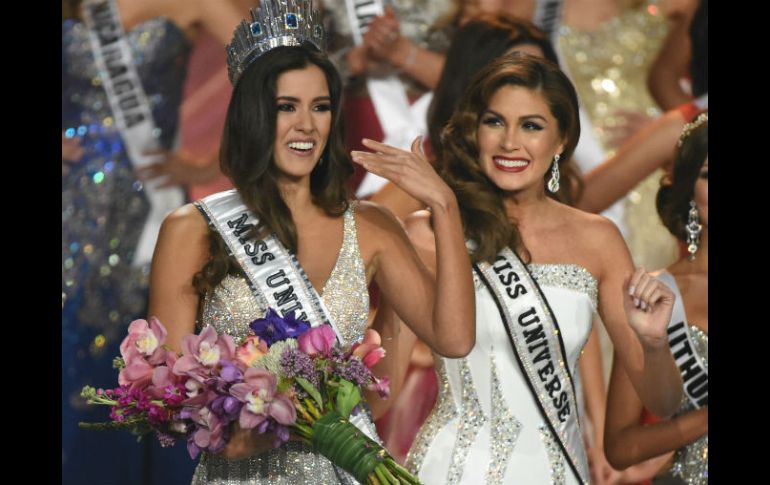 La colombiana Paulina Vega se coronó esta noche como Miss Universo. AFP / T. Clary