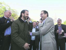 Mauricio Navarro y José Ignacio Peralta fueron quienes inauguraron la nueva vía de comunicación. ESPECIAL /