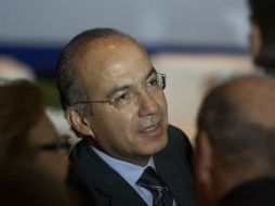 Respecto a los dichos de Nicolás Maduro, Felipe Calderón dijo que 'es un chiste que se cuenta solo'. EFE / S. Donaire