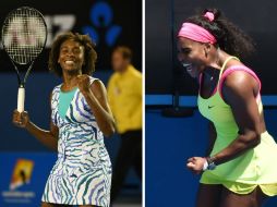 Venus (i) irá ante Keys  y Serena ante Cibulkova. AFP / ARCHIVO