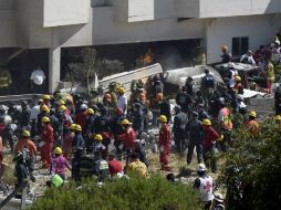 Una fuga de gas causó la explosión en el Hospital Materno Infantil. AFP / R. Schemidt