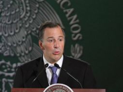 El secretario de Relaciones Exteriores, José Antonio Meade asegura que las medidas son para fortalecer el crecimiento del país. NTX / ARCHIVO