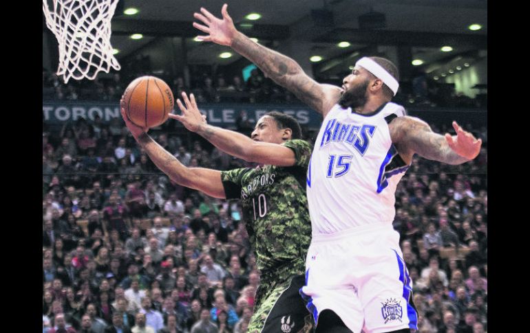 DeMarcus Cousins, de los Kings de Sacramento, durante un partido contra los Raptors de Toronto. AP / N. Denette