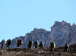 Llegar a la cima del Aconcagua en la cordillera de Los Andes es uno de los desafíos más tentadores para los escaladores. EFE / ARCHIVO