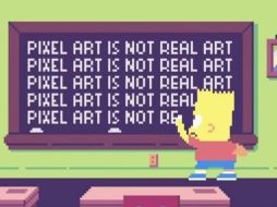 No podía faltar el tradicional momento en que Bart cumple un castigo en la escuela. YOUTUBE / Simpsons Pixels