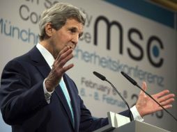 Kerry habló en entrevista par ala NBC, en Munich, Alemania. AFP / J. Watson