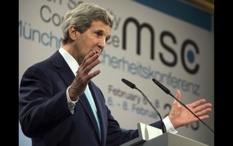 Kerry habló en entrevista par ala NBC, en Munich, Alemania. AFP / J. Watson