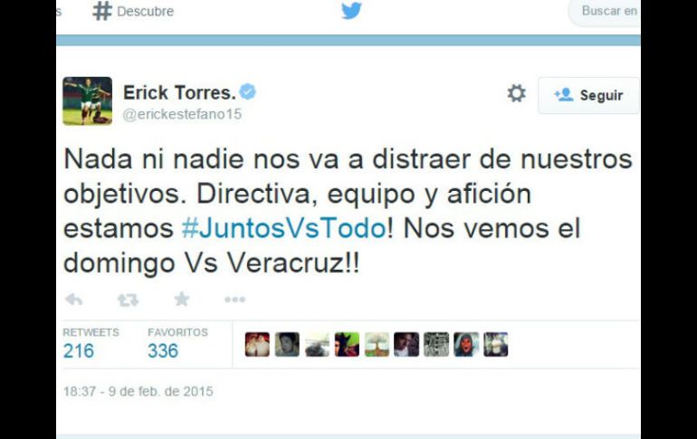 Erick hizo caso omiso del video donde se habla de su persona por parte del directivo rojiblanco. TWITTER / @erickestefano15