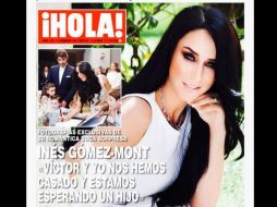 Mont publicó en su cuenta de Instagram una imagen de la portada de la revista ¡Hola!, en la que fue protagonista. TWITTER / @INESGOMEZMONT