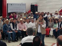 La secretaria de Desarrollo Social, Rosario Robles visitó este jueves el municipio de San Miguel El Alto. TWITTER / @Rosario_Robles_