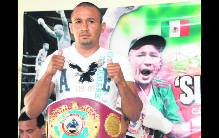 La primera. 'Siri' Salido expondrá por primera vez su corona superpluma de la Asociación Mundial de Boxeo. MEXSPORT /