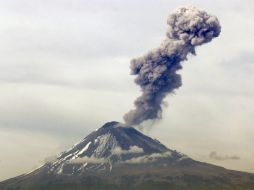 Se percibe caída ligera de ceniza del Popocatépetl en algunos municipios de Tlaxcala, a causa del fuerte viento. NTX / ARCHIVO