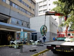 La pintura será trasladada a una bodega en donde será resguardada y regresará hasta que se encuentre listo el nuevo hospital. SUN / Y. Xolalpa